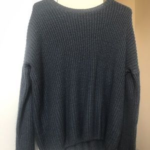 Blue knit sweater